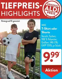 Aldi Süd NIKE T-Shirt oder Shorts Angebot