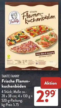 Aldi Süd TANTE FANNY Frische Flammkuchenböden Angebot