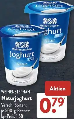 Aldi Süd WEIHENSTEPHAN Naturjoghurt Angebot