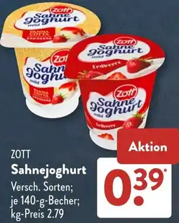 Aldi Süd ZOTT Sahnejoghurt Angebot