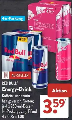 Aldi Süd RED BULL Energy-Drink Angebot