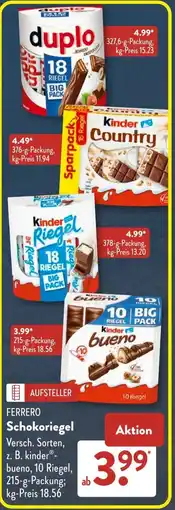 Aldi Süd FERRERO Schokoriegel Angebot