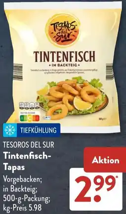 Aldi Süd TESOROS DEL SUR Tintenfisch Tapas Angebot