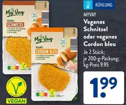 Aldi Süd MYVAY Veganes Schnitzel oder veganes Cordon bleu Angebot