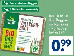 Aldi Süd NUR NUR NATUR Bio-Roggenvollkornbrot Angebot