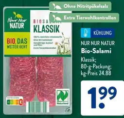 Aldi Süd NUR NUR NATUR Bio-Salami Angebot