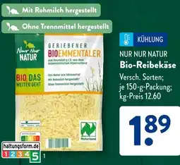 Aldi Süd NUR NUR NATUR Bio-Reibekäse Angebot