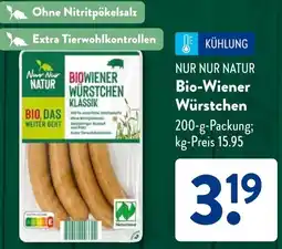 Aldi Süd NUR NUR NATUR Bio-Wiener Würstchen Angebot