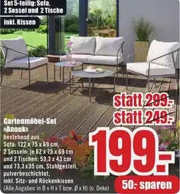 B1 Discount Baumarkt Gartenmöbel-Set Anouk Angebot