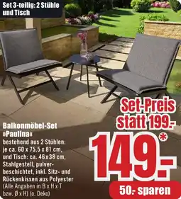 B1 Discount Baumarkt Balkonmöbel-Set Paulina Angebot