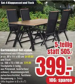 B1 Discount Baumarkt Gartenmöbel-Set Lana Angebot