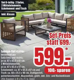 B1 Discount Baumarkt Lounge-Set Livia Angebot