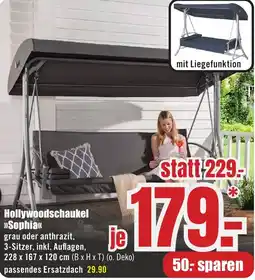B1 Discount Baumarkt Hollywoodschaukel Sophia Angebot