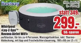 B1 Discount Baumarkt Bestway Whirlpool Lay-Z-Spa Havana AirJet WiFi Angebot