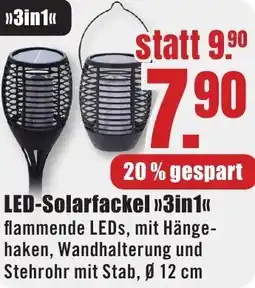 B1 Discount Baumarkt LED-Solarfackel 3in1 Angebot
