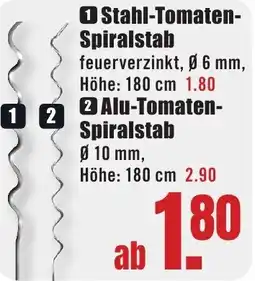 B1 Discount Baumarkt Stahl-Tomaten Spiralstab Angebot