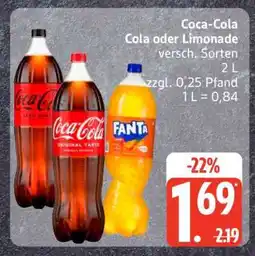 Edeka Coca-Cola Cola oder Limonade Angebot