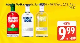 Edeka Absolut Vodka Angebot