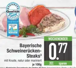 Edeka Bayerische Schweinerücken-Steaks Angebot