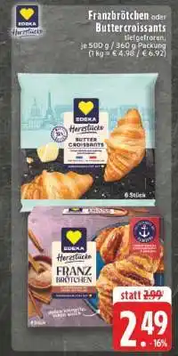Edeka Franzbrötchen oder Buttercroissants Angebot