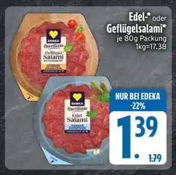 Edeka Edel- oder Geflügelsalami Angebot