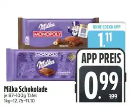 Edeka MILKA Schokolade Angebot