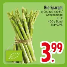 Edeka Bio- Spargel Angebot
