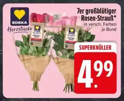 Edeka 7er großblütiger Rosen-Strauß Angebot