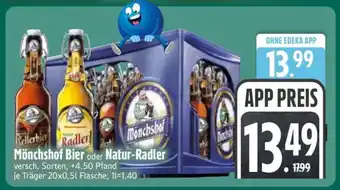Edeka Mönchshof Bier oder Natur-Radler Angebot