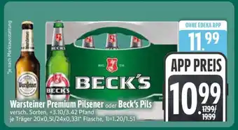 Warsteiner Premium Pilsener oder Beck's Pils