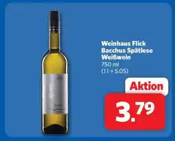 Combi Weinhaus Flick Bacchus Spätlese Weißwein Angebot
