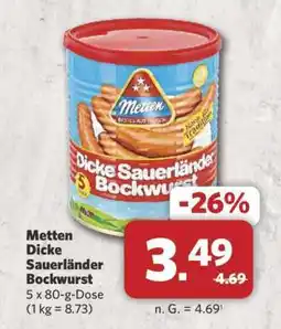 Combi METTEN Dicke Sauerländer Bockwurst Angebot
