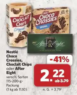 Combi Nestlé Choco Crossies, Choclait Chips oder After Eight Angebot
