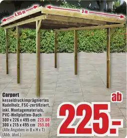 B1 Discount Baumarkt Carport Angebot