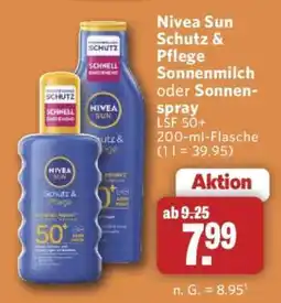 Combi Nivea Sun Schutz & Pflege Sonnenmilch oder Sonnenspray Angebot