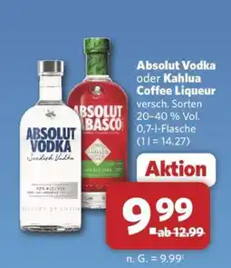Combi Absolut Vodka oder Kahlua Coffee Liqueur Angebot