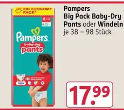 Rossmann Pampers Big Pack Baby-Dry Pants oder Windeln Angebot