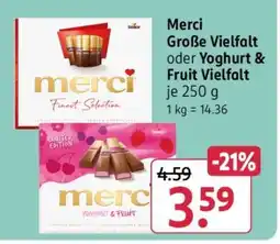 Rossmann Merci Große Vielfalt oder Yoghurt & Fruit Vielfalt Angebot