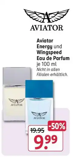 Rossmann Aviator Energy und Wingspeed Eau de Parfum je 100 ml Angebot