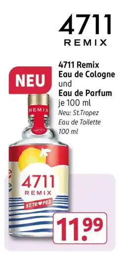 Rossmann 4711 Remix Eau de Cologne und Eau de Parfum je 100 ml Angebot