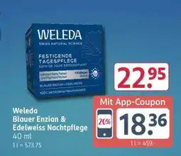 Rossmann Weleda Blauer Enzian & Edelweiss Nachtpflege Angebot