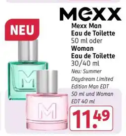 Rossmann Mexx Man Eau de Toilette 50 ml oder Woman Eau de Toilette 30/40 ml Angebot