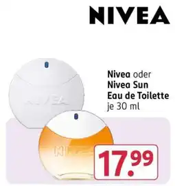 Rossmann Nivea oder Nivea Sun Eau de Toilette Angebot