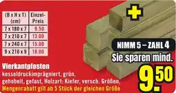 B1 Discount Baumarkt Vierkantpfosten Angebot