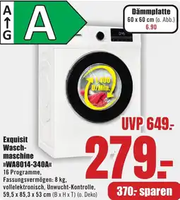 B1 Discount Baumarkt Exquisit Waschmaschine WA8014-340A Angebot