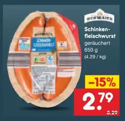 Netto Marken-Discount Hofmaier Schinkenfleischwurst Angebot