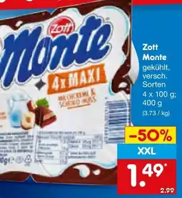 Netto Marken-Discount Zott Monte XXL Angebot