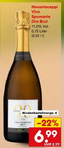 Netto Marken-Discount Latentia Winery Novantaceppi Vino Spumante Oro Angebot