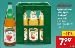 Netto Marken-Discount Belsina Apfelsaft klar Angebot