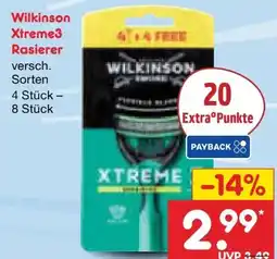 Netto Marken-Discount Wilkinson Sword Xtreme 3 Rasierer Angebot